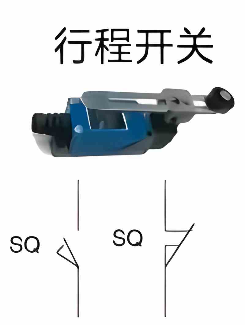 行程开关SQ符号